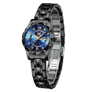 OPK Ladies Watch Quartz Watch L6023 Black/Blue NEW